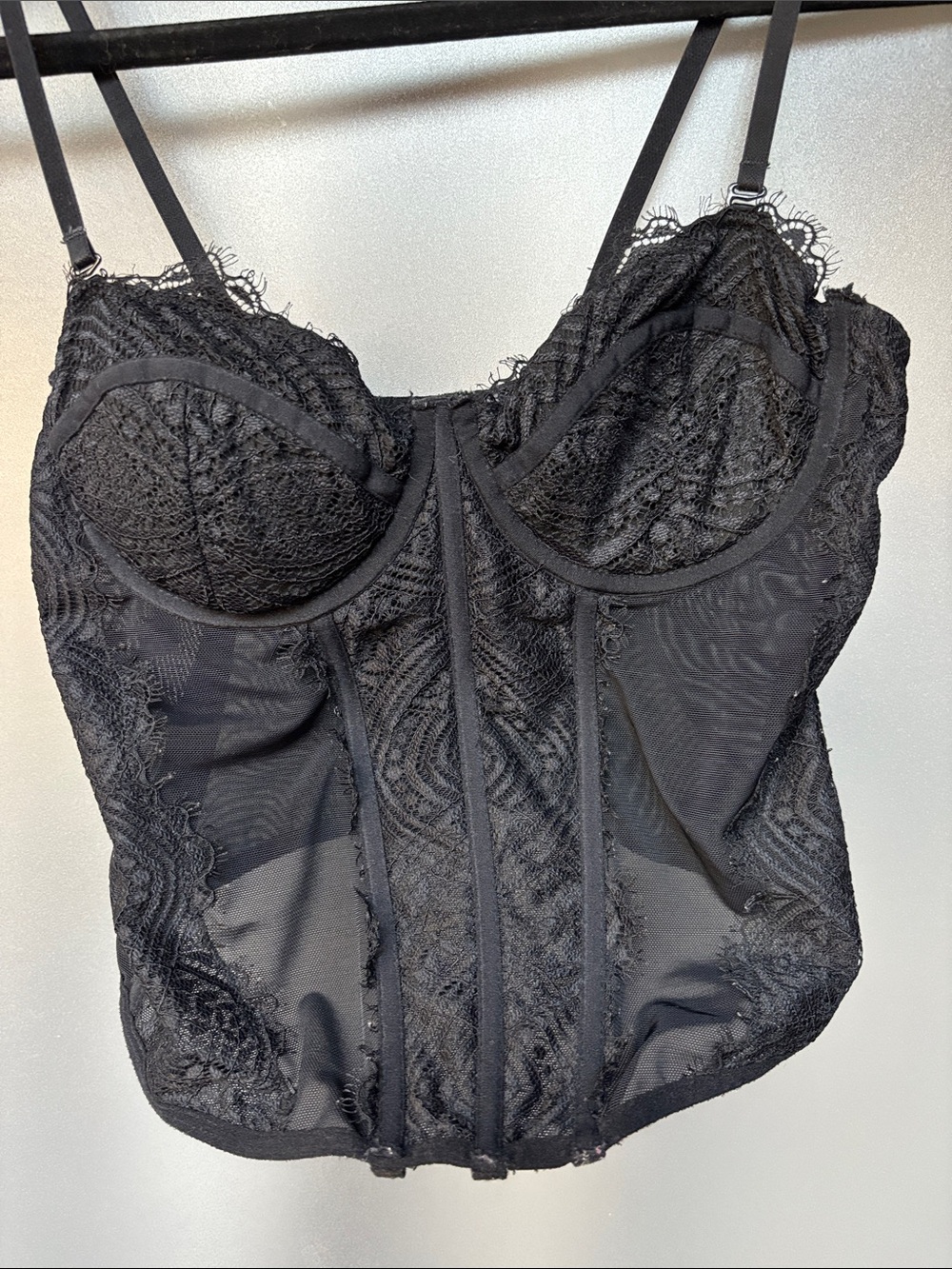 Garage brand Black Lace Bustier Corset Top - size XS